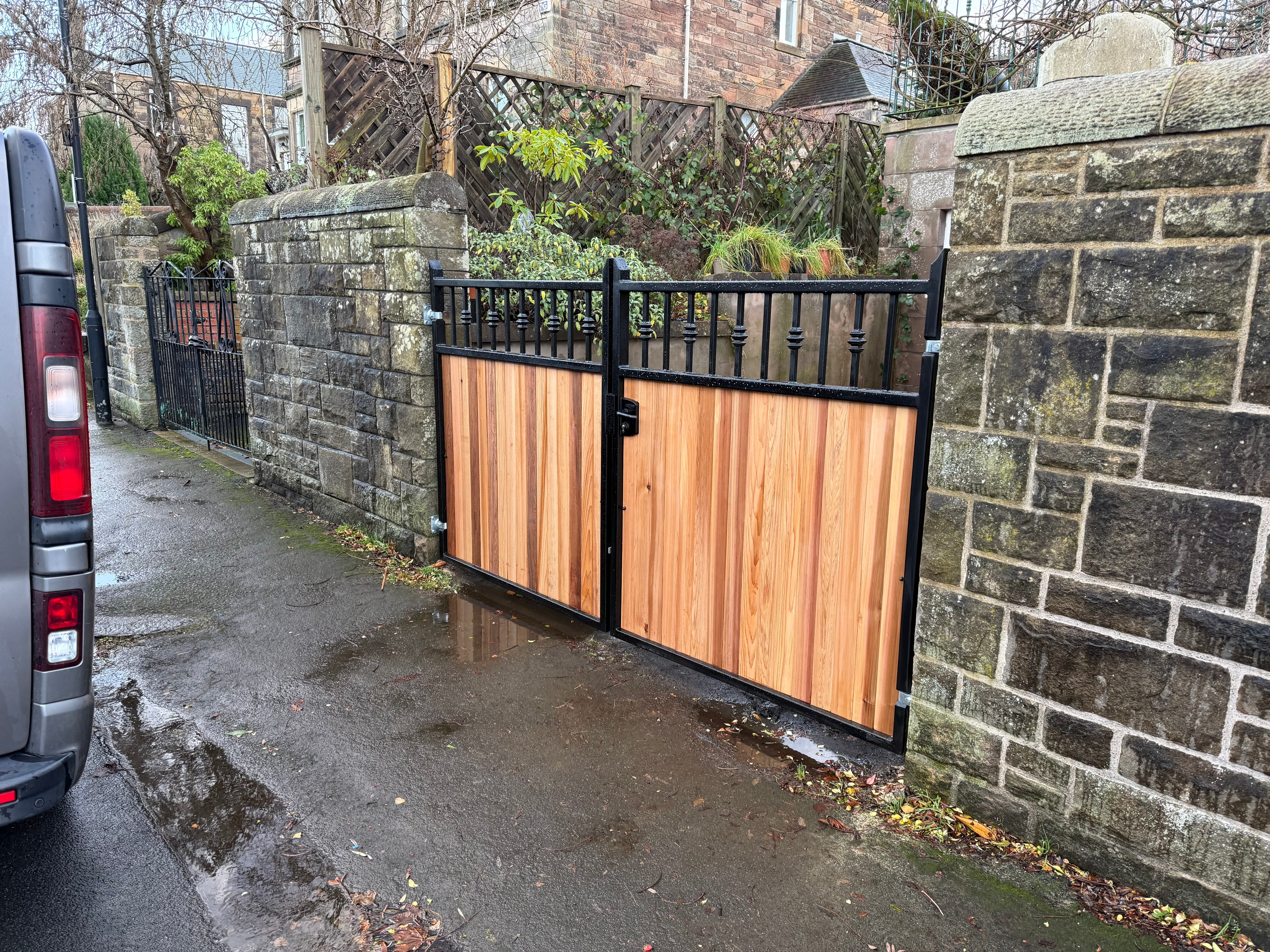 Cedar Clad Gate Design